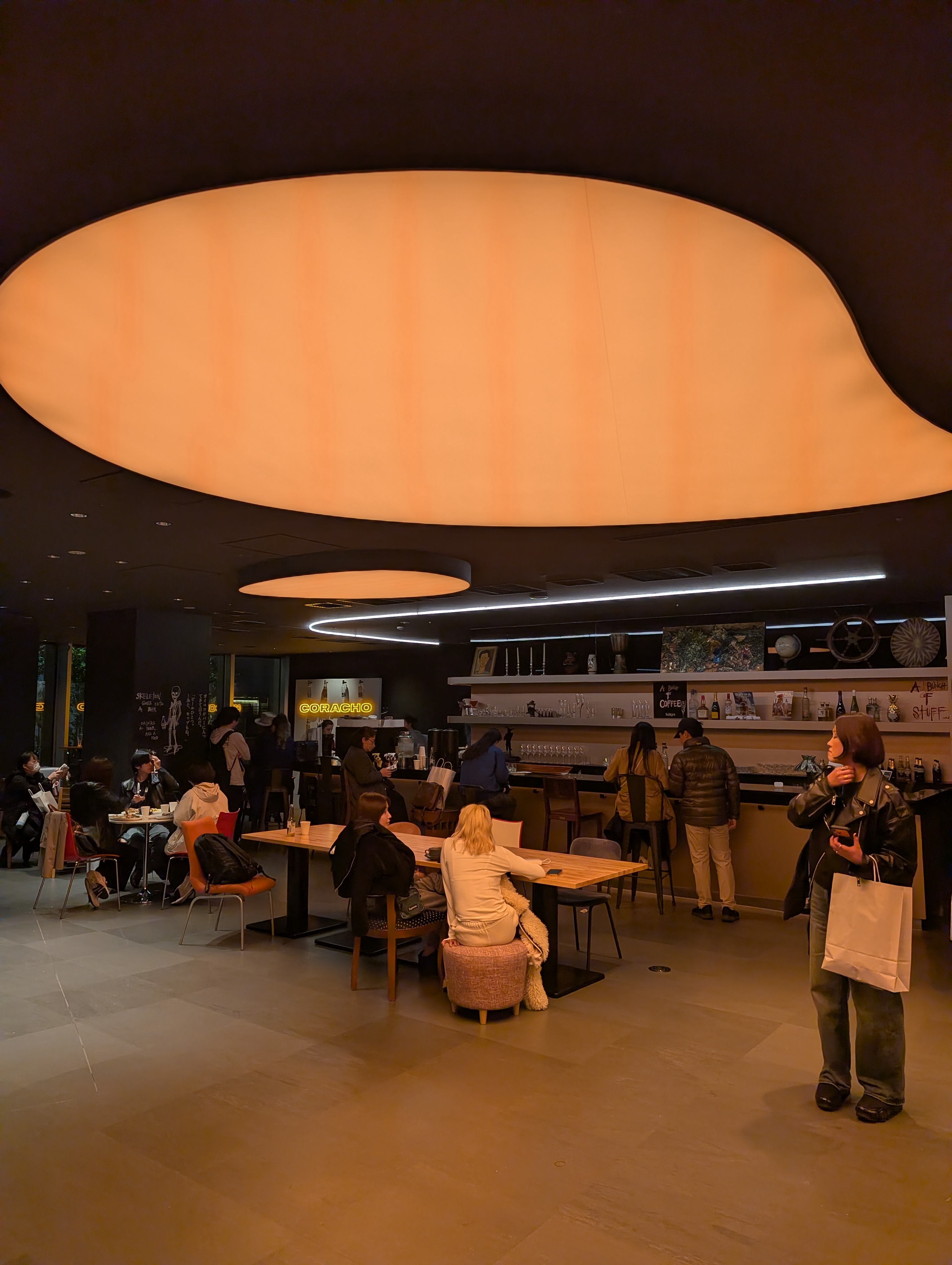 Stylish dining area with artistic decor at A Bunch of Coffee