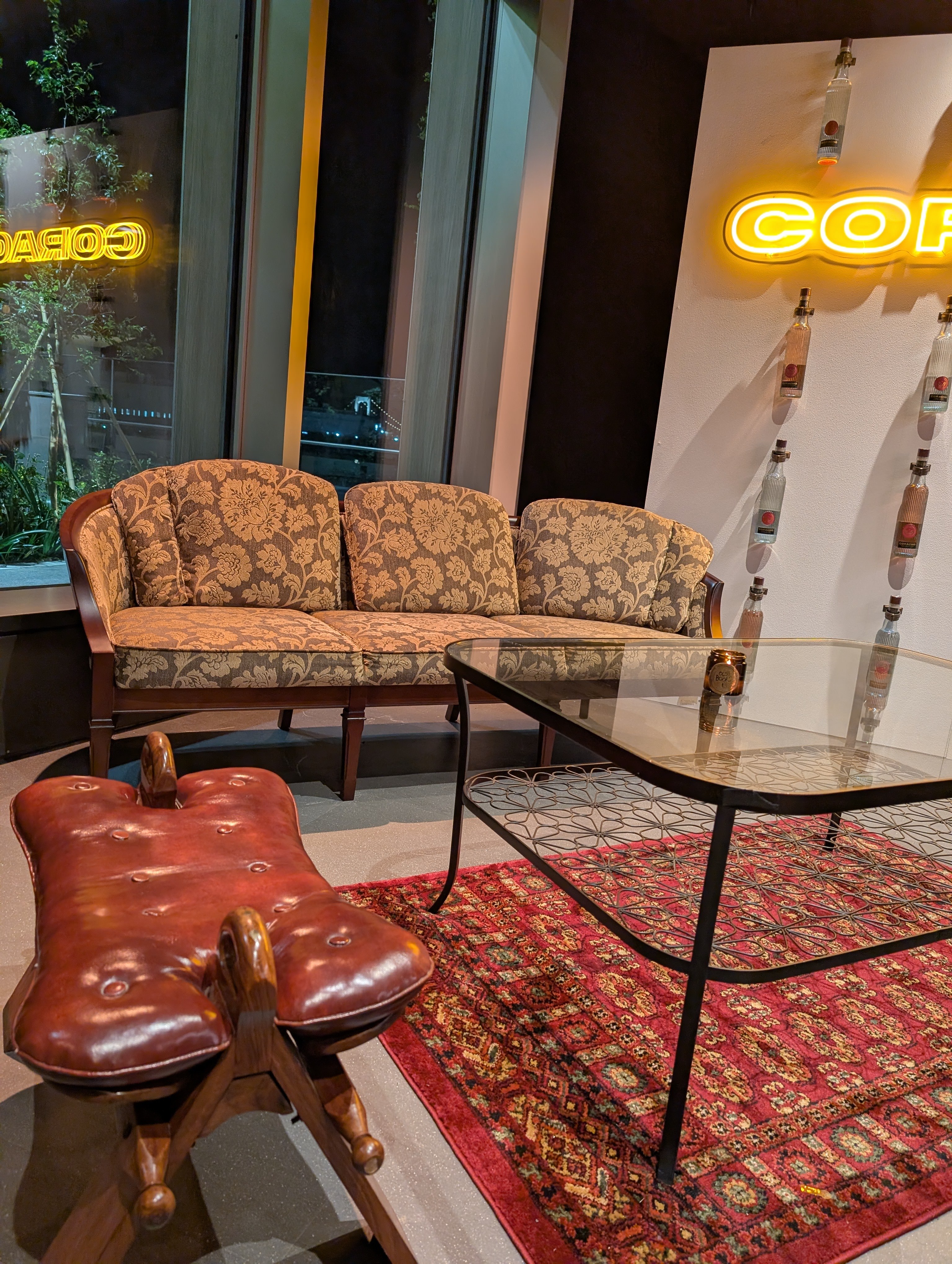 Coracho tequila lounge area with modern interior design